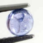 Bra Pris Sällsynt Mycket Vacker Violett Blå Tanzanit 0,42 carat Rund Cabochon Slipning Fin Kvalitet & Färg från Tanzania Köp Nu!