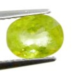 Bra Pris Mycket Vacker Neon Gulgrön Sphene (Titianit) 1,58 carat Oval Slipad Mycket Fin Kvalitet & Lyster från Madagaskar Köp Nu!