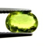 Bra Pris Mycket Vacker Neon Gulgrön Sphene (Titianit) 1,30 carat Oval Slipad Mycket Fin Kvalitet & Lyster från Madagaskar Köp Nu!