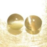 Bra Pris Parti 2 st Mycket Sällsynt Alexandrit Kattöga 0,34 carat Rund Cabochon Skarpt Öga Fin Kvalitet från Madagaskar Köp Nu!