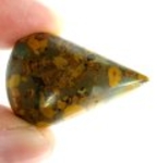 Bra Pris Vacker Mönstrad Frukt Jaspis 27,91 carat Dropp Cabochon Slipad Mycket Bra Kvalitet & Färg från Indien Köp Nu!