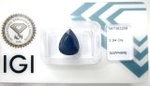 Bra Pris Certifierad Mycket Fin Djup Kungs Blå Safir 5,94 carat Dropp Fin Färg&Kvalitet Sällsynt Ursprung Etiopien Köp Nu!