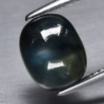 Bra Pris Certifierad Obehandlad Tvåfärgad Blå-Gul Safir 3,73 carat Oval Cabochon Slipning Fin Färg&Kvalitet Tanzania Köp Nu!