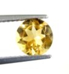 Bra Pris Mycket Fin Intensiv Guld Gul Citrin 1,46 carat Rund Slipning Topp Lyster & Kvalitet från Brasilien Köp Nu!