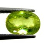 Bra Pris Mycket Vacker Neon Gulgrön Sphene (Titianit) 1,42 carat Oval Slipad Mycket Fin Kvalitet & Lyster från Madagaskar Köp Nu!