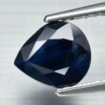 Bra Pris Certifierad Obehandlad Djup Blå Safir 1,53 carat Dropp Slipning Fin Kvalitet från Nigeria Köp Nu!