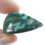 Bra Pris Mycket Vacker Mixad Ädelsten Krysokolla/Malakit 28,21 carat Fancy Cabochon Bra Kvalitet & Topp Färg Mönster Unik från Afrika Köp Nu!