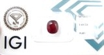 Bra Pris Certifierad Obehandlad Sällsynt Djup Röd Rubin 3,49 carat Kudd Slipad Fin Kvalitet&Färg Tanzania Köp Nu