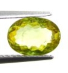 Bra Pris Mycket Vacker Neon Gulgrön Sphene (Titianit) 1,27 carat Oval Slipad Mycket Fin Kvalitet & Lyster från Madagaskar Köp Nu!