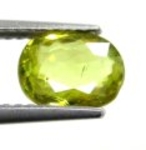 Bra Pris Mycket Vacker Neon Gulgrön Sphene (Titianit) 1,13 carat Oval Slipad Mycket Fin Kvalitet & Lyster från Madagaskar Köp Nu!