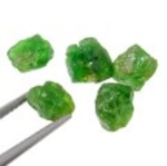 Bra Pris Parti 5 st Mycket Sällsynt Intensiv Grön Tsavorit Granat 10,87 carat Naturlig Kristall Topp Kvalitet från Tanzania Köp Nu!