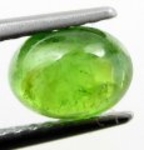 Bra Pris Mycket Fin Grön Tsavorit Granat 1,17 carat Oval Cabochon Mycket Bra Slipning & Lyster från Tanzania Köp Nu!