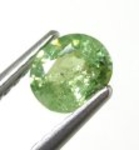 Bra Pris Mycket Fin Kvalitet Sällsynt Gulaktigt Grön Demantoid Granat 0,56 carat Oval Slipad Topp Lyster från Namibia Köp Nu!