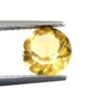 Bra Pris Mycket Fin Intensiv Guld Gul Citrin 1,25 carat Rund Slipning Topp Lyster & Kvalitet från Brasilien Köp Nu!