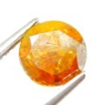 Bra Pris Mycket Sällsynt Gulaktigt Orange Sfalerit 1,53 carat Rund Slipning Mycket Bra Lyster & Kvalitet från Spanien Köp Nu!