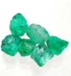 Bra Pris Parti 6 st Rå Oslipad Mycket Sällsynt Intensiv Blåaktigt Grön Smargad Kristall 3,28 carat Naturlig Kristall Transparent från Colombia Köp Nu!