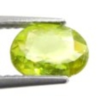 Bra Pris Mycket Vacker Neon Gulgrön Sphene (Titianit) 1,02 carat Oval Slipad Mycket Fin Kvalitet & Lyster från Madagaskar Köp Nu!