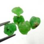Good Price Parcel 5 pcs Very Rare Vivid Green Tsavorite Garnet 5,63 carat Natural Crystal Top Quality from Tanzania Purchase Now!