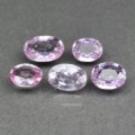 Bra Pris Parti 5 st Intensiv Ljus Rosa Safir 3,09 carat Oval Slipning Mycket Fin Kvalitet från Madagascar Köp Nu!