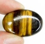 Bra Pris Stor Mycket Fin Lystrande Gulbrun Tigeröga 40,83 carat Oval Cabochon Mycket Bra Kvalite & Färg Mönster från Syd Afrika Köp Nu!