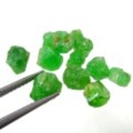 Good Price Parcel 10 pcs Very Rare Vivid Green Tsavorite Garnet 9,32 carat Natural Crystal Top Quality from Tanzania Purchase Now!