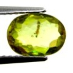 Bra Pris Mycket Vacker Neon Gulgrön Sphene (Titianit) 1,15 carat Oval Slipad Mycket Fin Kvalitet & Lyster från Madagaskar Köp Nu!