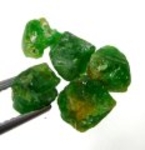 Good Price Parcel 5 pcs Very Rare Vivid Green Tsavorite Garnet 7,61 carat Natural Crystal Top Quality from Tanzania Purchase Now!