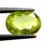 Bra Pris Mycket Vacker Neon Gulgrön Sphene (Titianit) 1,45 carat Oval Slipad Mycket Fin Kvalitet & Lyster från Madagaskar Köp Nu!