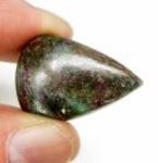 Bra Pris Intressant Naturlig Äkta Rubin i Fuchsit 29,42 carat Dropp Cabochon Slipning Fin Kvalitet & Färg Mönster från Indien Köp Nu!